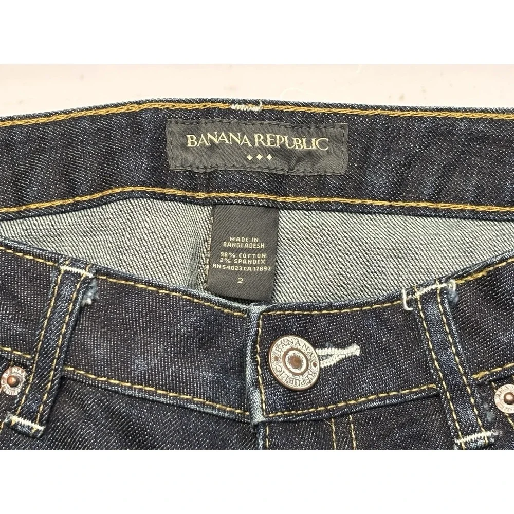 Banana Republic Bootcut Jeans‎ Women's Size 2 Dark Wash Stretch Denim 28x32